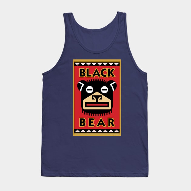 Big Black Bear Crest Tank Top by Mindscaping